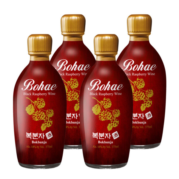 Bohae Bokbunja Raspberry Wine (375ml x 4 bottles)